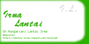 irma lantai business card